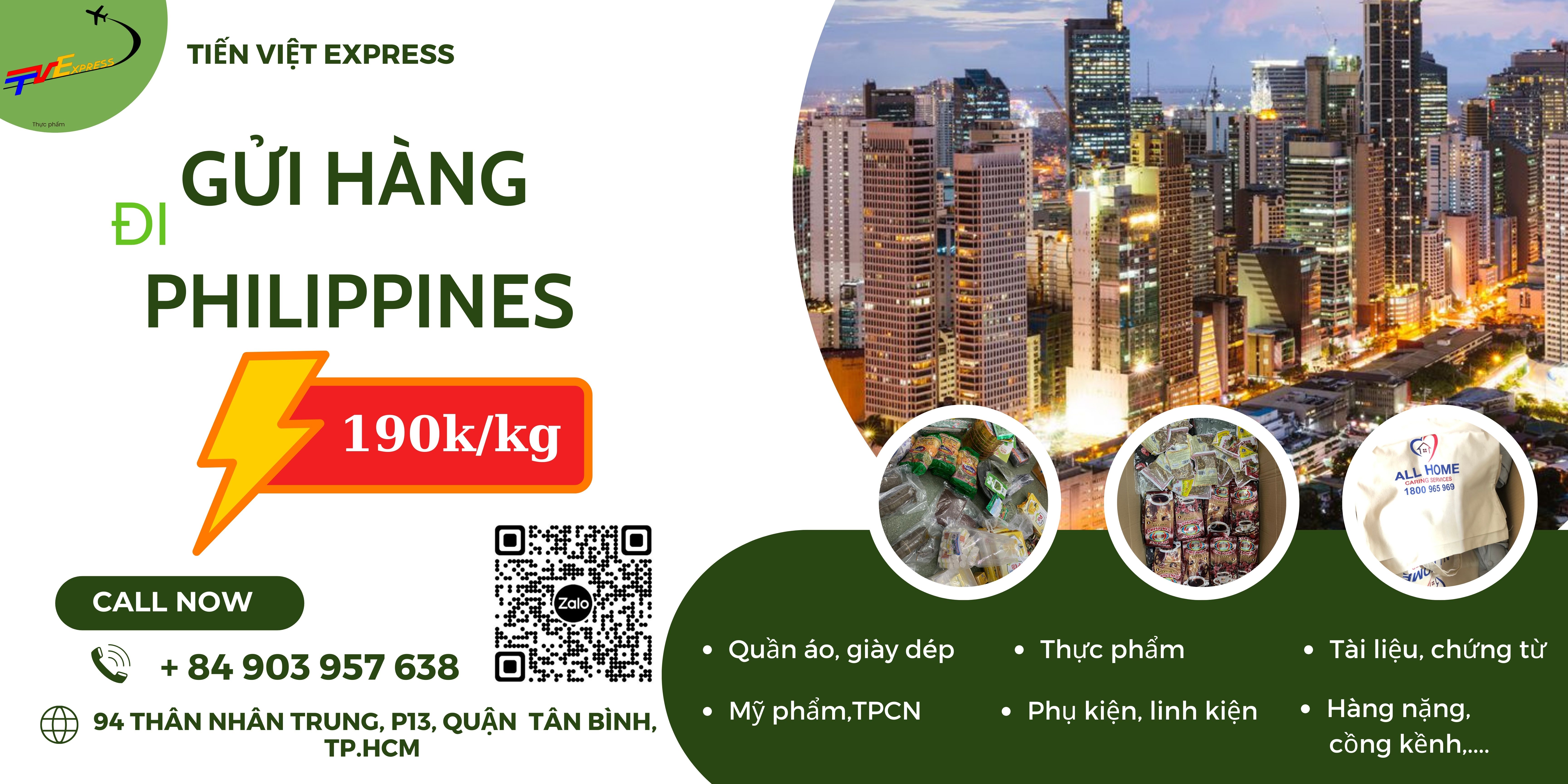 Gửi hàng đi Philippines